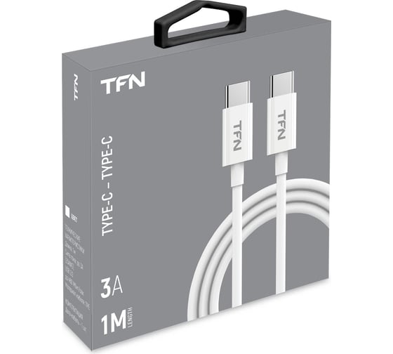 Дата-кабель TypeC-TypeC TFN 1м TPE, белый TFN-CUSBCC1MTPWH