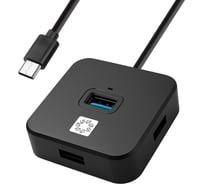 Концентратор 5Bites TYPE-C -> 4*USB3.0 / BLACK HB34C-316BK