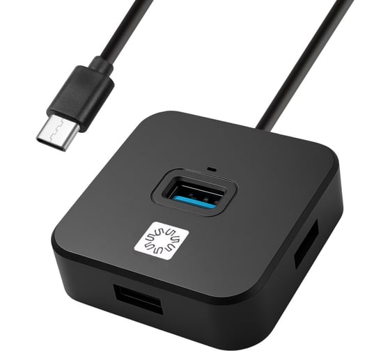 Концентратор 5Bites TYPE-C -> 4*USB3.0 / BLACK HB34C-316BK 1