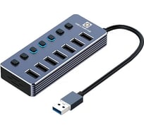 Концентратор 5Bites USB3.0 -> 7*USB3.0 / AL / SILVER HB37-317SL
