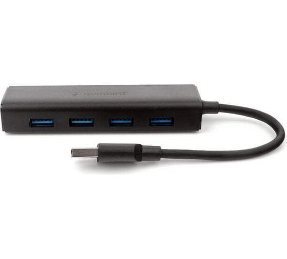Концентратор USB 3.0 Gembird, 4 порта, с доп питанием UHB-C354
