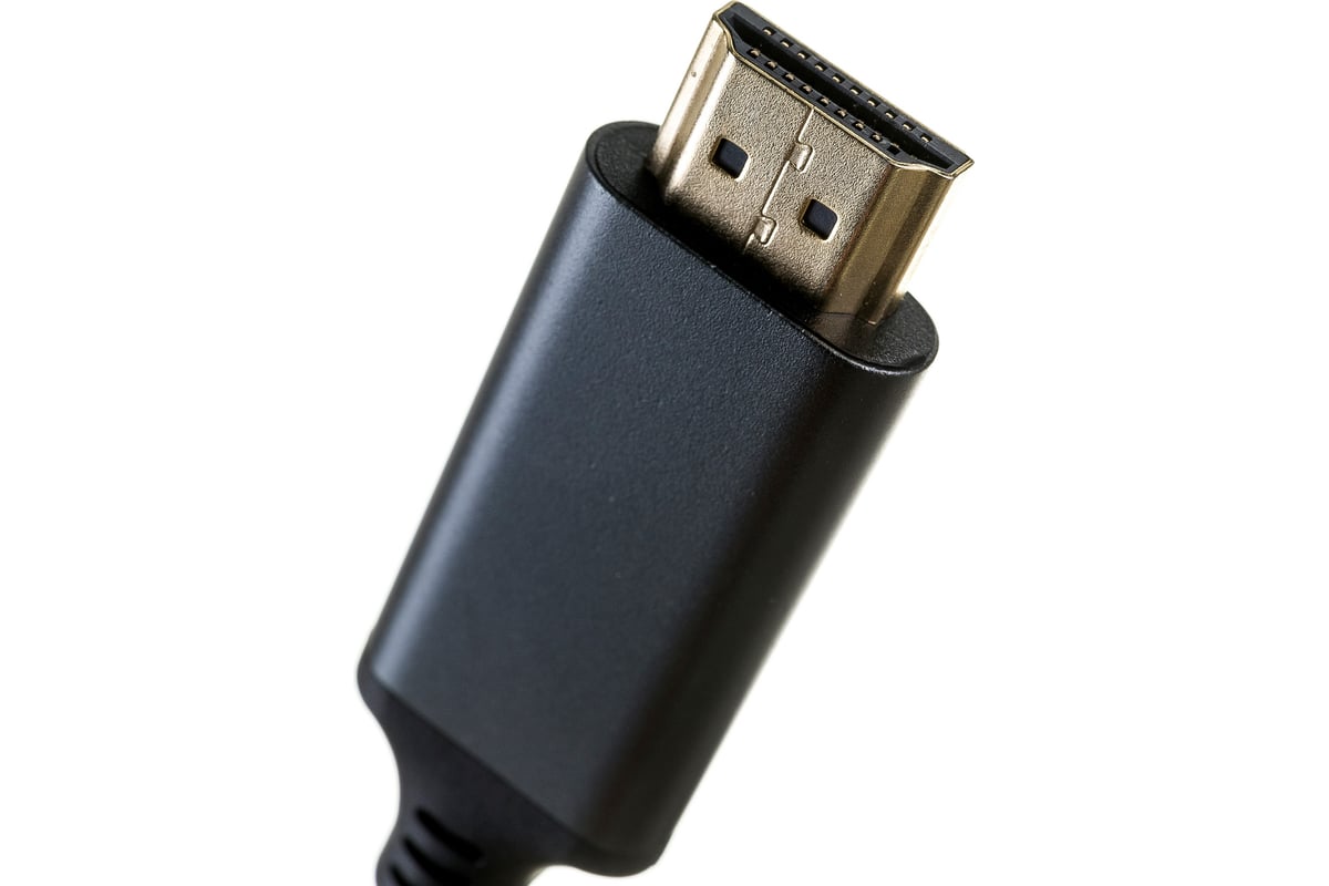 Кабель DisplayPort->HDMI Cablexpert 4K, 1.8м, 20M/19M, черный, экран, пакет  CC-DP-HDMI-4K-6