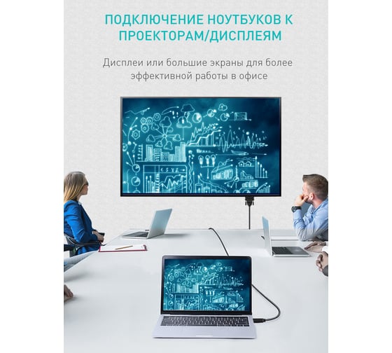 Кабель HDMI-DVI GCR 20.0m черный, 28 AWG, 19M/25M Dual Link, тройной экран, VIV50I621