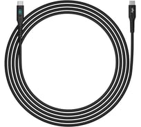 Кабель AGNI USB-C/USB-C, 100W, LED, 1м, черный UC423-24-100W-CC-LED-black