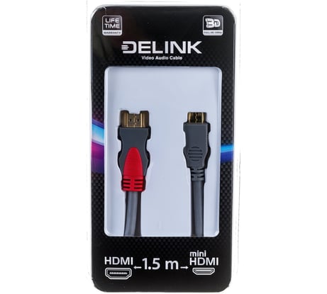 Шнур HDMI-mini HDMI delink 1,5м 13051