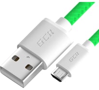 Кабель MicroUSB GCR 0.15m для PowerBank, зеленый нейлон, 28/22 AWG, VIV53I520
