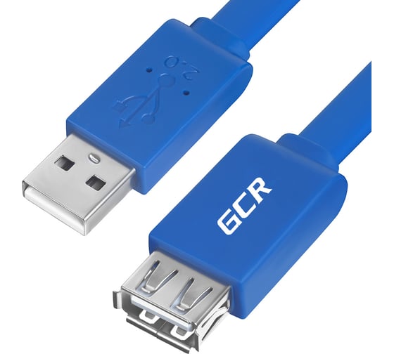 Удлинитель USB GCR для 3G 4G модемов USB 2.0 AM/AF 0.5 м, синий, VIVUEIC2M2-BD-0,5m 1