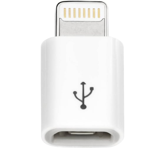 Адаптер OXION ADP002 для iPhone 5/5S/5C, Lightning(M)-Micro-USB(F), белый, арт. OX-ADP002WH 1