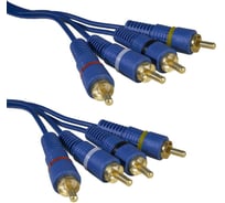 Аудио/видео шнур RUICHI 4 RCA - 4 RCA BL 3m 113671