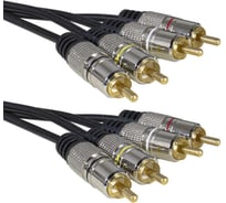 Аудио/видео шнур RUICHI 4 RCA - 4 RCA GM 1.5m 113684