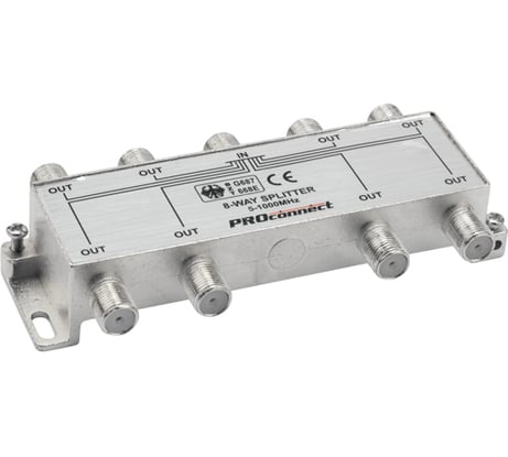 Делитель ТВ PROconnect на 8 выходов F разъём 5-1000 МГц 05-6025
