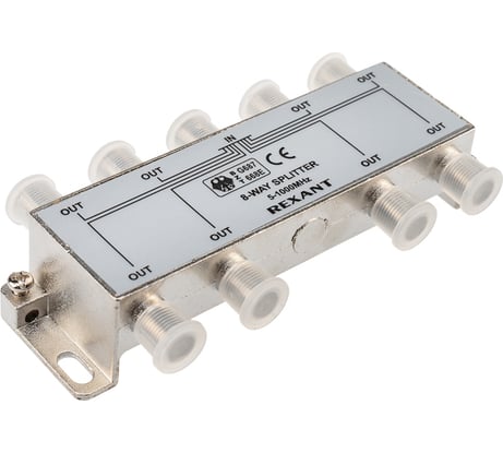 Делитель ТВ REXANT на 8 выходов F разъём 5-1000 МГц 05-6005
