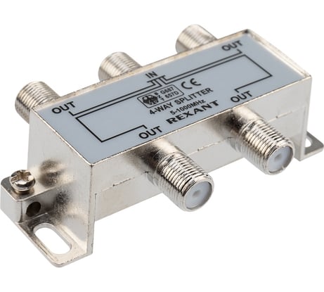 Делитель ТВ REXANT на 4 выхода F разъём 5-1000 МГц 05-6003