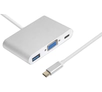 Переходник GCR USB 3.0 Type C на VGA+USB 3.0+Type C, VIVAPI25