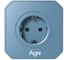 Тройник для розетки AGNI 5 розеток 220, синий TP-VE5E-blue 2