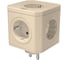 Тройник для розетки AGNI 5 розеток 220, цвет слоновой кости TP-VE5E-ivory 1