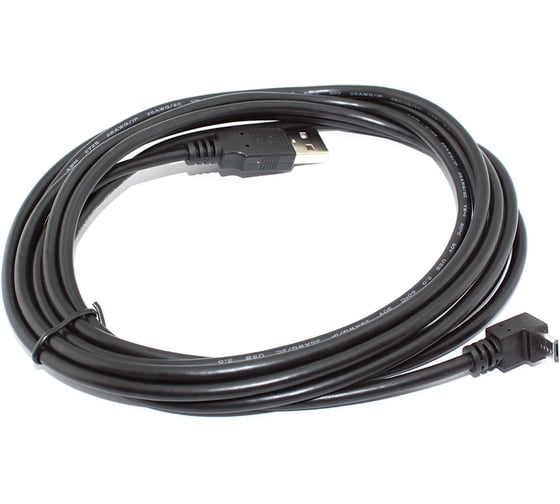 Кабель Amperin USB Type A на Micro USB угол вниз 3 м 97558 1