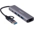 Док-станция Gembird Type-C + USB 5в1: 3хUSB3.1, Type-C, RJ45, кабель 17см, алюминий, UHB-D7 1