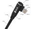 Угловой кабель Lightning GCR PREMIUM 0.25m для PowerBank, черный, AL case черный, 28/24 AWG, VIV53I446 9