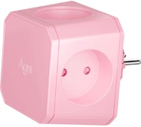Разветвитель AGNI на 4 розетки, розовый TP-WJ4E TP-WJ4E-pink