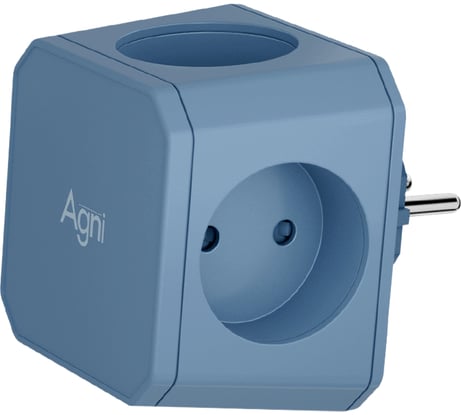 Разветвитель AGNI на 4 розетки, синий TP-WJ4E TP-WJ4E-blue