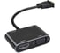 Адаптер PALMEXX ADP035 VGA(m) to HDMI(f)+VGA(f), AUX, 1080p/60Hz, 0.15м, чёрный PX/ADP-035 1
