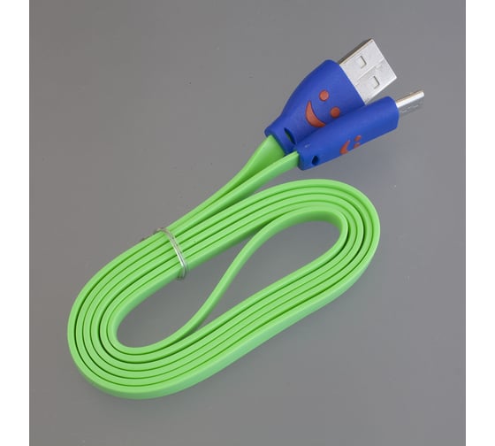 Светящийся USB кабель Pro Legend micro USB, зеленый, 1м PL1330 1