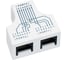 Разветвитель (сплиттер) 5Bites RJ45 M / 2*RJ45 F / UTP / 100MB / 2 шт LAU55-04W 6