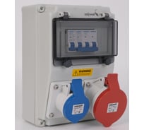 Устройство распределительное переносное IP44 с 2-мя розетками 240х120х120 мм SAIPWELL SP-CZ-CSD1802-001 артикул SPL06-06