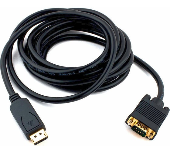 Кабель Cablexpert DisplayPort->VGA 3м, 20M/15M, черный, экран, пакет CCP-DPM-VGAM-10 1
