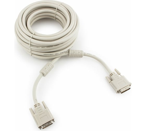 Кабель Cablexpert DVI-D dual link CC-DVI2-10M, 25M/25M, 10м, экран, ферритовые кольца, пакет CC-DVI2-10M 1