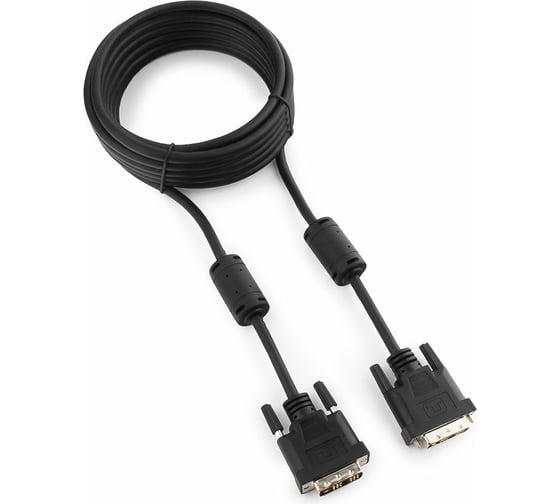 Кабель Cablexpert DVI-D single link, 19M/19M, 4.5м черный, экран, ферритовые кольца CC-DVI-BK-15