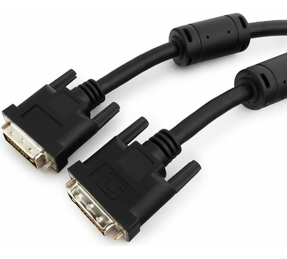 Кабель Cablexpert DVI-D single link, 19M/19M, 4.5м черный, экран, ферритовые кольца CC-DVI-BK-15