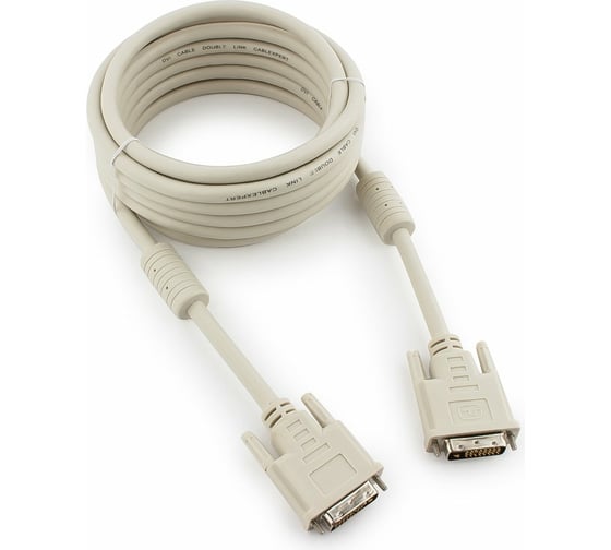 Кабель Cablexpert DVI-D single link CC-DVI-15, 19M/19M 4.5м серый, экран, ферритовые кольца пакет CC-DVI-15 1