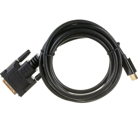 Кабель Cablexpert mDP-DVI 20M/25M, 1.8м, черный, позолоченные разъемы, пакет CC-mDPM-DVIM-6