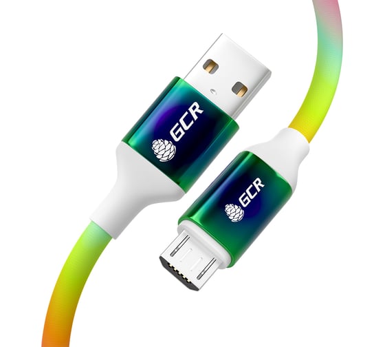 Кабель MicroUSB GCR 0.9m быстрая зарядка, GRADIENT, 28/22 AWG, VIV52I228 1