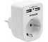 Сетевой переходник STEKKER с заземлением c 2 USB 2,1А, ADP16-24-20, 250В, 16A, IP20, белый 39626 1