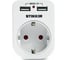 Сетевой переходник STEKKER с заземлением c 2 USB 2,1А, ADP16-24-20, 250В, 16A, IP20, белый 39626 2