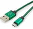 Кабель Cablexpert USB 2.0 AM/microBM 5P 1м нейлоновая оплетка, алюминиевые разъемы, зеленый CC-mUSB2gn1m 3