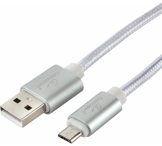 Кабель Cablexpert USB 2.0 AM/microB серия Ultra длина 1м серебро, блистер CC-U-mUSB01S-1M 1