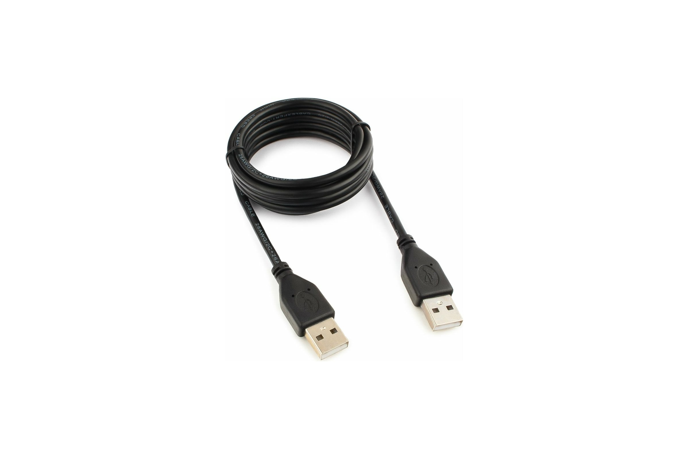 КабельCablexpertUSB2.0,AM/AM,1.8м,экран,медь,черный,пакетCCP-USB2-AMAM-6