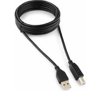 Кабель Cablexpert USB 2.0 Pro, AM/BM, 3.0м, экран, черный, пакет CCP-USB2-AMBM-10