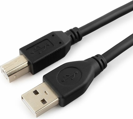 Кабель Cablexpert USB 2.0 Pro, AM/BM, 3.0м, экран, черный, пакет CCP-USB2-AMBM-10