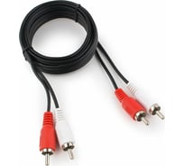 Кабель Cablexpert аудио 2xRCA/2xRCA, 1.8м, черный, пакет CCA-2R2R-6