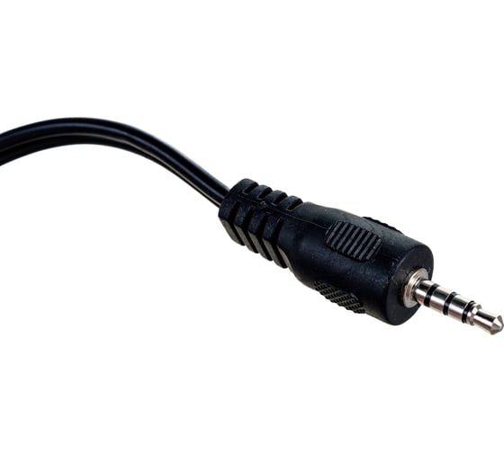 Переходник аудио Cablexpert Jack 3.5(M) 4pin/2xJack 3.5(F), 20см, черный, пакет CCA-417
