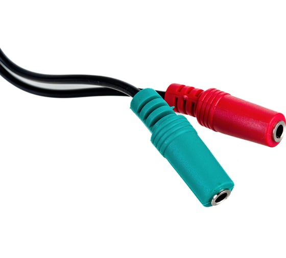 Переходник аудио Cablexpert Jack 3.5(M) 4pin/2xJack 3.5(F), 20см, черный, пакет CCA-417