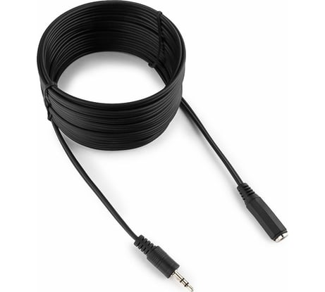 Кабель-удлинитель Cablexpert аудио, Jack 3.5(M)/Jack 3.5(F), 5м, черный, пакет CCA-423-5M