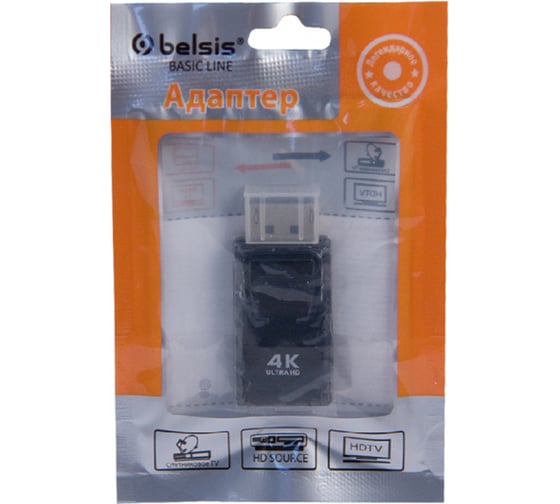 Адаптер Belsis DisplayPort - HDMI, чёрный BW8810