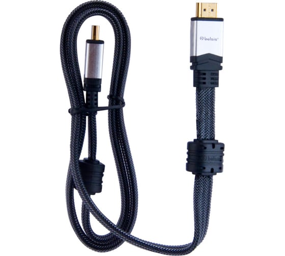 Кабель Belsis HDMI v1.4 AM-AM А вилка - А вилка плоский, 1 м, чёрный SM1811