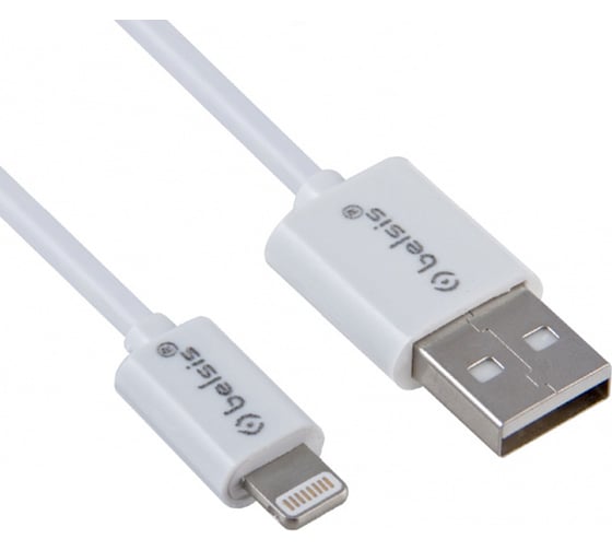 Кабель Belsis Lightning - USB А, белый, 0.95 м, коробка с EAN BS3015 1
